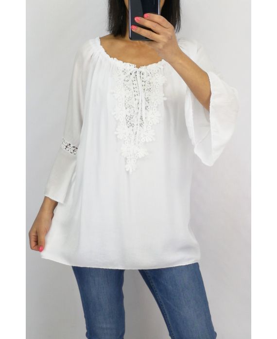 TUNIC NECKLINE LACE 0598 WHITE