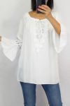 TUNIC NECKLINE LACE 0598 WHITE