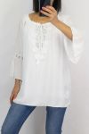 TUNIC NECKLINE LACE 0598 WHITE