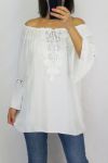 TUNIC NECKLINE LACE 0598 WHITE