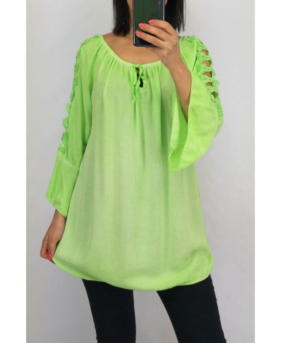 TUNIC SHOULDERS LACE 0601 NEON GREEN