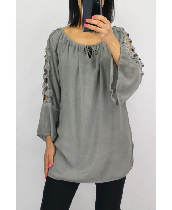 TUNIC SHOULDERS LACE 0601 GREY