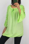 TUNIC SHOULDERS LACE 0601 NEON GREEN