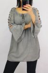 TUNIC SHOULDERS LACE 0601 GREY