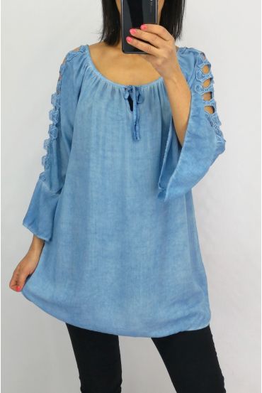 TUNIEK SCHOUDERS KANT 0601 BLAUW