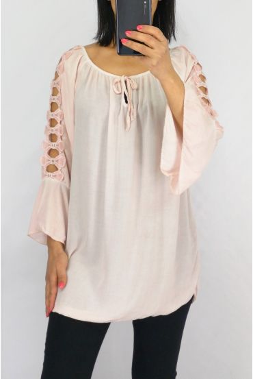 TUNIC SHOULDERS LACE 0601 PINK