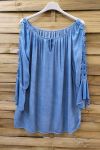 TUNIC SHOULDERS LACE 0601 BLUE