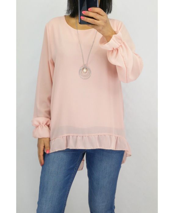 TUNIEK + KETTING 0520 ROZE