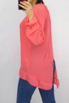 TUNIC + NECKLACE 0520 CORAL