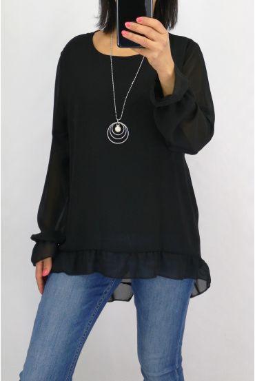 TUNIC + NECKLACE 0520 BLACK