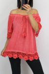 LACE TOP 0599 ROOD