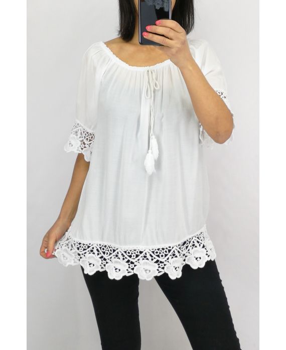 LACE TOP 0599 WHITE