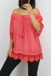 LACE TOP 0599 RED