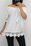 LACE TOP 0599 WHITE