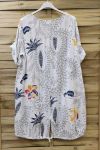 LARGE SIZE TUNIC 2 POCKETS 0620 WHITE