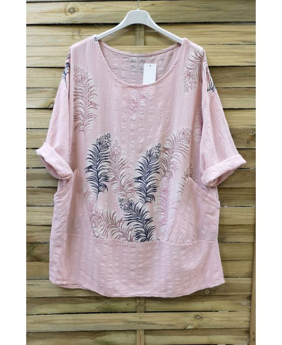 LARGE SIZE TUNIC PRINTED 0622 PINK