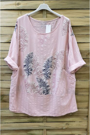 LARGE SIZE TUNIC PRINTED 0622 PINK