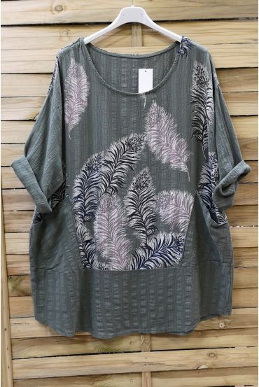 LARGE SIZE TUNIC PRINTED 0622 MILITARY GREEN