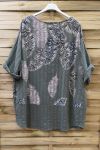 LARGE SIZE TUNIC PRINTED 0622 MILITARY GREEN