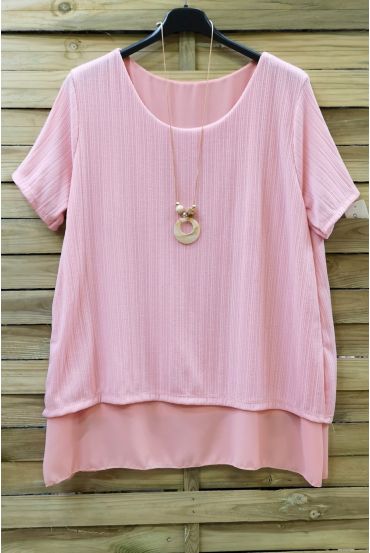 GROOT FORMAAT TUNIEK SUPERPOSEE + KETTING 0616 ROZE