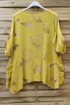 LARGE SIZE TUNIC POCKETS PLISSEES 0624 YELLOW