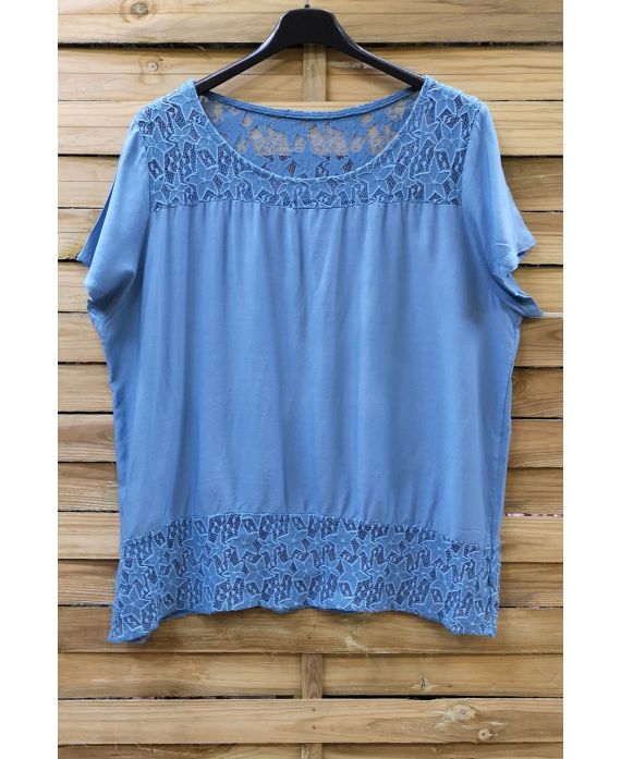 TOP WIDE LACE 0634 AZURE BLUE