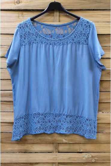 TOP WIDE LACE 0634 AZURE BLUE