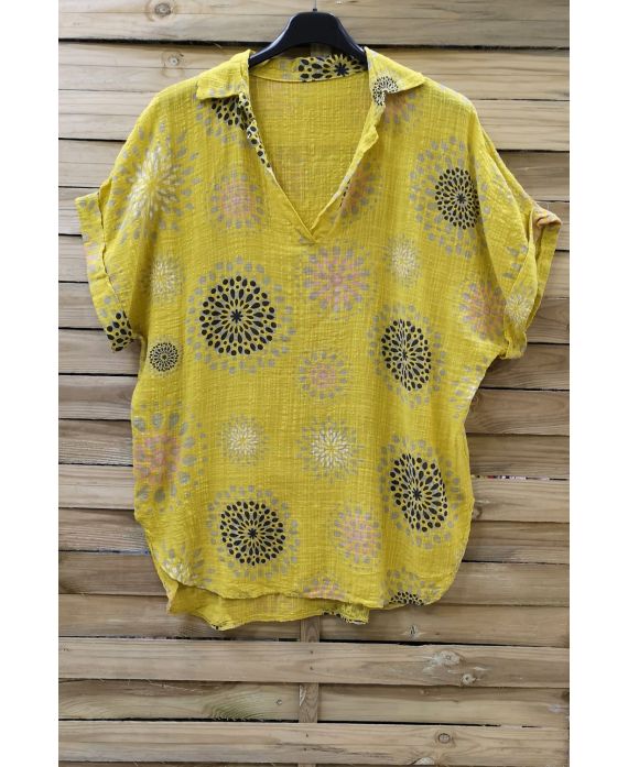 TUNIC EFFECT LIN 0632 YELLOW