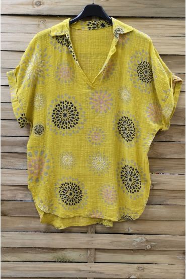 TUNIC EFFECT LIN 0632 YELLOW