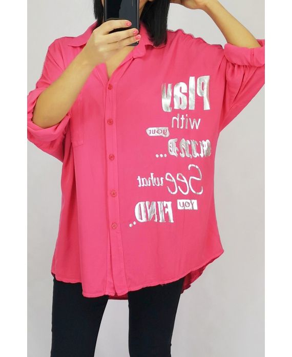 BLUSA DE HOMBROS ESCRITURAS LAS 0550 FUSHIA