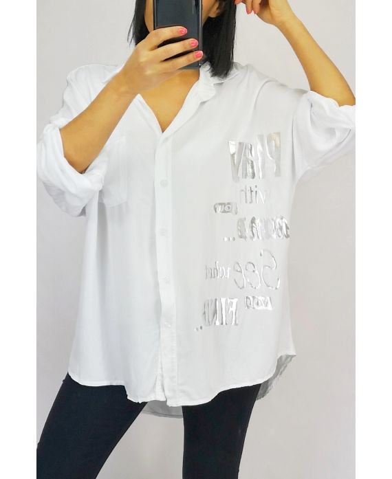 BLUSA DE HOMBROS ESCRITURAS LAS 0550 BLANCO