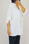 CHEMISE EPAULES ECRITURES 0550 BLANC