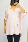 CHEMISE EPAULES ECRITURES 0550 ROSE