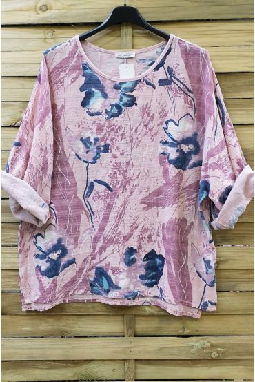 TUNIC BAGGY EFFECT LIN 0629 PINK