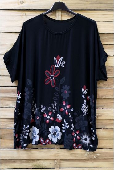 LARGE SIZE T-SHIRT PRINTS 0613 BLACK