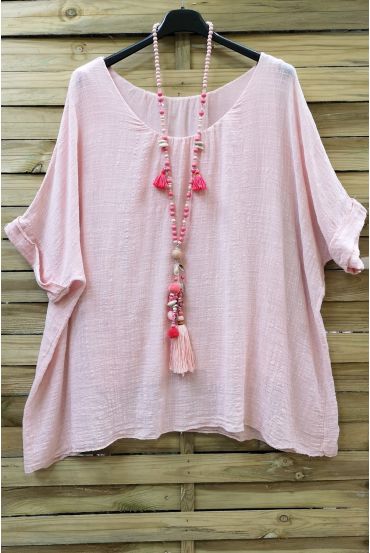 LARGE SIZE TOP COTTON DOUBLE 0638 PINK