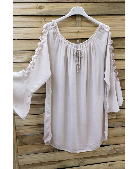 TUNIC SHOULDERS LACE 0601 GREY