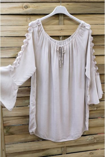 TUNIC SHOULDERS LACE 0601 GREY