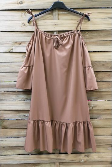 ROBE BRETELLES A NOUER 0643 CAMEL