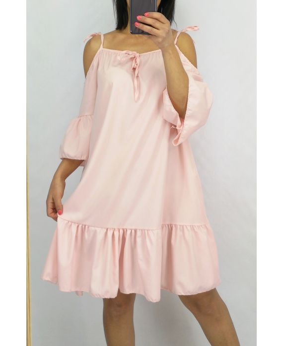 ROBE BRETELLES A NOUER 0643 ROSE