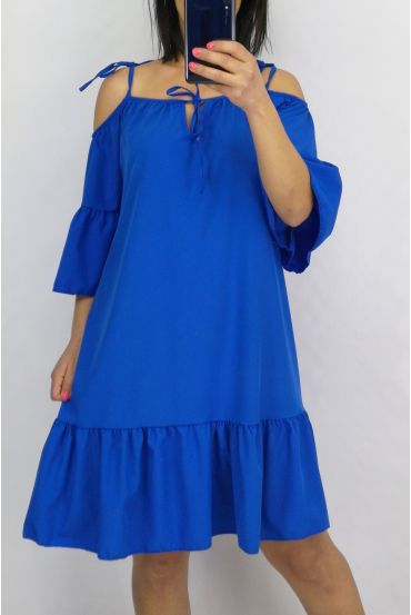 ROBE BRETELLES A NOUER 0643 BLEU ROYAL