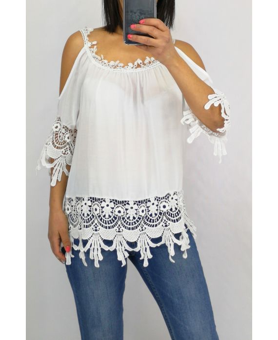 TOP DI PIZZO 0644 BIANCO