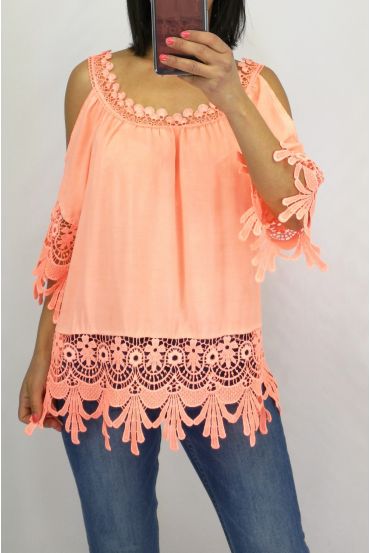 TOP LACE 0644 NEON ORANJE