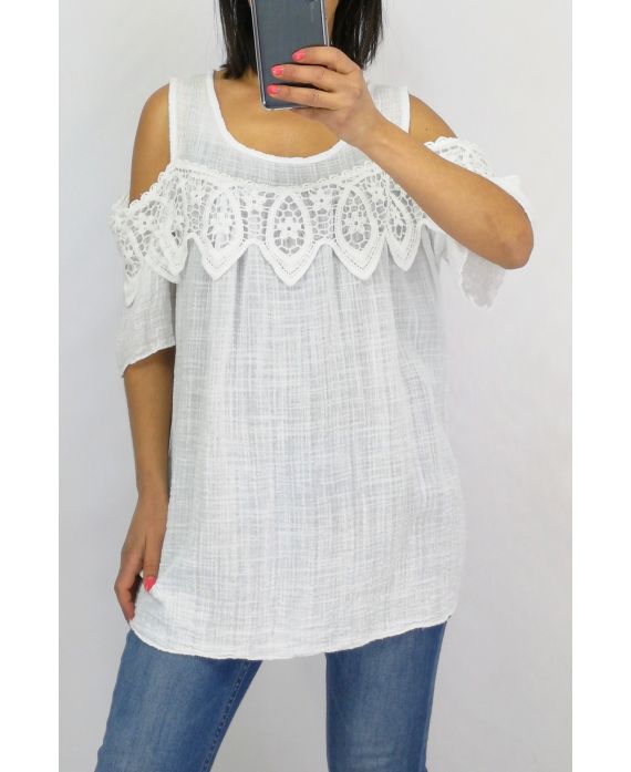 LACE TOP 0645 WHITE