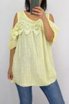 LACE TOP 0645 YELLOW