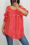 LACE TOP 0645 RED