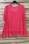 GRANDE TAILLE TOP AJOURE 2 PICES 0640 CORAIL