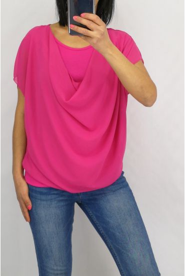 TOP VOILE 2 EN 1 0655 FUSHIA