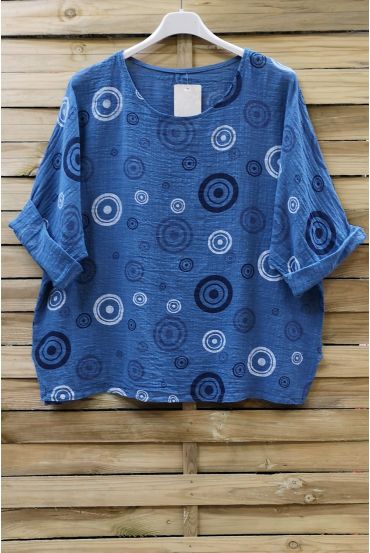 TUNIC PRINTED 0658 BLUE