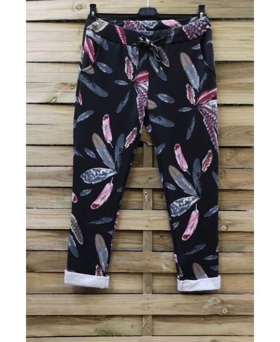 PANTS JOGG 0665 BLACK FEATHERS